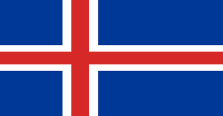 Bandeira da Islândia.
