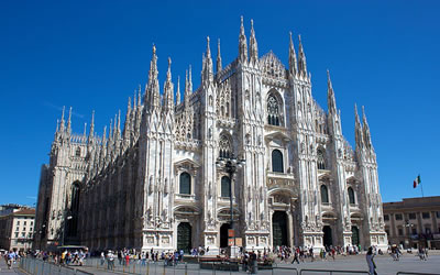 A Catedral de Milão é um exemplo da arte gótica na arquitetura.