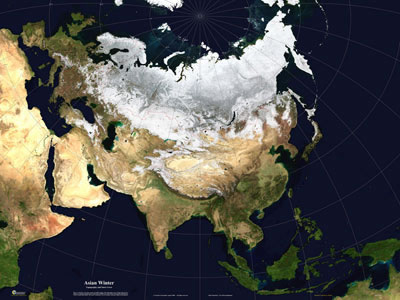 A Ásia é o maior continente do globo.