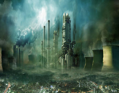 A poluição das grandes cidades ocorre graças às atividades econômicas extrativistas e industriais