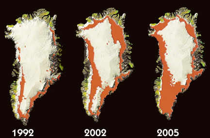 A aceleração do degelo na calota polar da Groenlândia duplicou nos últimos 25 anos