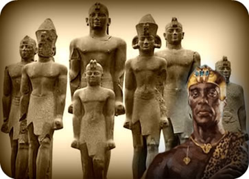 Os faraós negros de origem Núbia foram os responsáveis pela reunificação do Egito no século VIII a. C