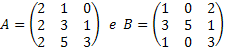 Exemplo de matrizes