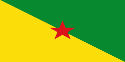 Bandeira da Guiana Francesa.
