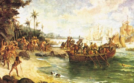 Desembarque de Cabral em Porto Seguro, de Oscar Pereira da Silva.