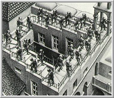 Relatividade (1953), de M. C. Escher