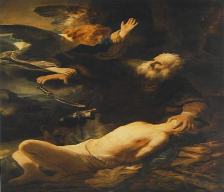 A emoção por meio da gradação da claridade - "O Sacrifício de Abraão". Rembrandt van Rijn (1606-1669)