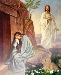 Ressurreição de Cristo e o coelho, que simboliza vida em abundância